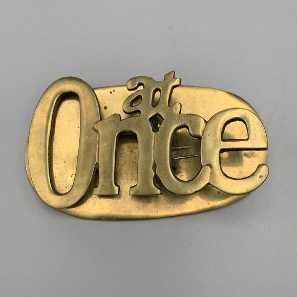 Vtg Solid Brass Desk Large Paper Clip Office Handcrafted Taiwan Unisilver LA CA